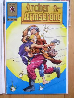 Valiant Archer and Armstrong 0 GOLD July 1992 Valiant gold logo book