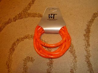 Hot Topic Orange Glitter Bracelets Water Filled New