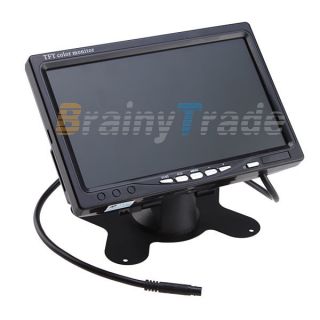  LCD Color Car Parking Rearview Headrest Monitor DVD VCR Camera