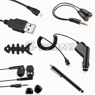 Accessories Bundle Kits Car Charger Headset for Kindle Fire HD