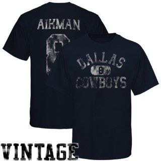  Aikman Dallas Cowboys #8 Navy Workhorse Jersey Name and Number T Shirt