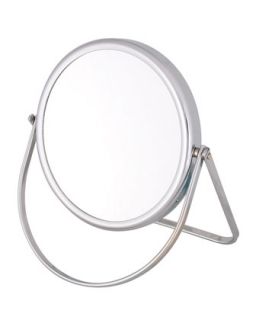 Frasco Mirrors Stand Travel Brass Double Side Mirror   