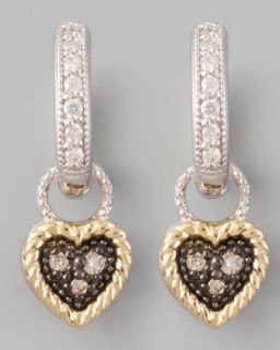 Y16L8 JudeFrances Jewelry Diamond Heart Earring Charms