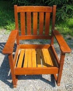 arts crafts mission oak rocker chair stickley 