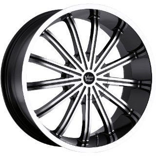 Vision Xtacy 22 Machined Black Wheel / Rim 5x5 & 5x135 with a 15mm