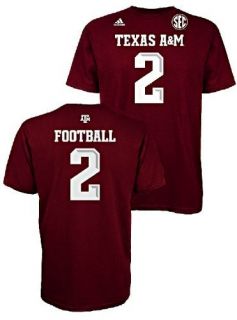  Manziel Texas A&M Aggies Jersey Name and Number T shirt Clothing