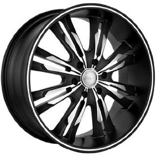 Panther Burst 22x9.5 Black Wheel / Rim 6x5.5 with a 15mm Offset and a
