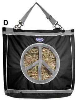  Originals Peace Lovin Heavy Duty Horse Hay Bags SUPER DEAL Black/Grey