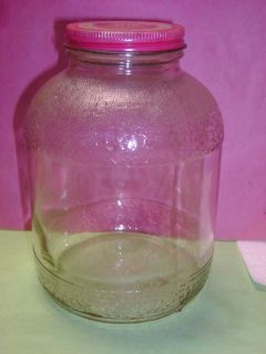 Vintage Empty Glass Jar for Hills Bros Coffee Original Price Tag on
