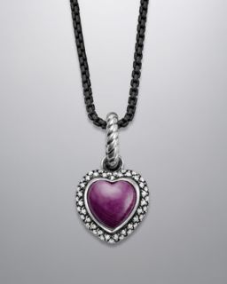 David Yurman Moonlight Ice Heart Necklace   