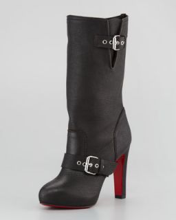 Christian Louboutin Marychal Suede Red Sole Bootie   
