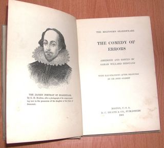 THE COMEDY OF ERRORS Shakespeare 1901 HC VG