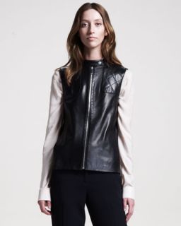 B22TL THE ROW Snap Front Leather Vest