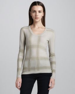Burberry London Check Print Cashmere Sweater   
