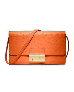 Embossed Leather Clutch  