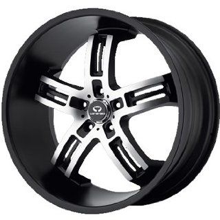 Lorenzo WL026 19x8 Black Wheel / Rim 5x120 with a 45mm Offset and a 74
