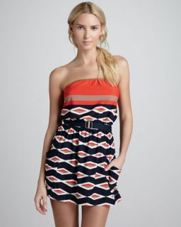 T5ZC1 MARC by Marc Jacobs Hayley Striped Bandeau Dress