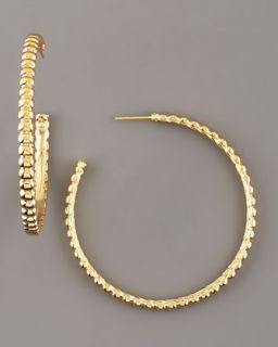 John Hardy Gold Hoop Earrings, Medium   
