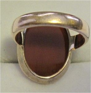 Antique Victorian 18K Gold Ring Hard Stone Cameo Hermes