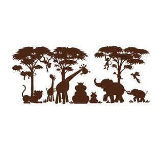  Large Silhouette Safari Paint By Number Wall Mural 