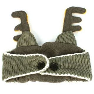  knit Winter Ski Fleece Lined Headband Headwrap Ear Warmer Plush Moose