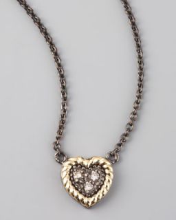 Silver Diamond Pendant Necklace  