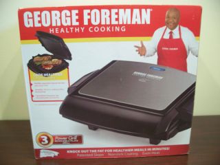 George Foreman Healthy Cooking Power Indoor Grill 1100