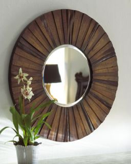 Wooden Starburst Mirror   