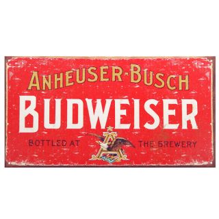 budweiser beer old fashioned bar sign made to look just like an