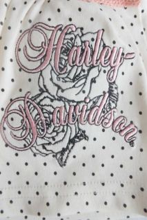 Harley Davidson Infant Girls 2 PC Outfit Set Apparel Size 0 3 thru 6 9