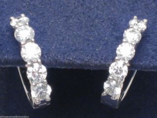 HEARTS ON FIRE 18k white gold & diamonds MINI HOOP earrings .99ctw