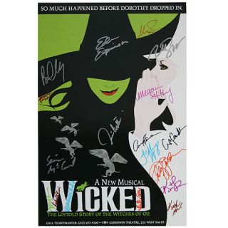 Bway Wicked Megan Hilty Eden Espinosa Cast Sign Poster