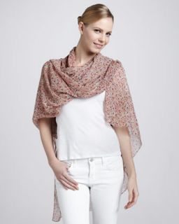 D0GRY Thakoon Liberty Print Spring Scarf, Ivory/Pink