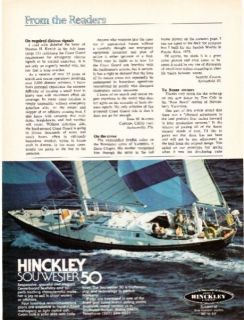 Hinckley Sou’wester 50 Sailboat 1981 Print Ad