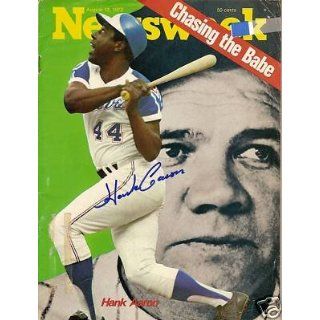 HANK AARON Autograph 13 Aug 73 Newsweek x Sports