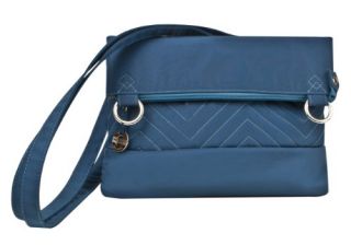 Travelon Luggage Quilted Fold Over Shoulder Bag, Teal, One