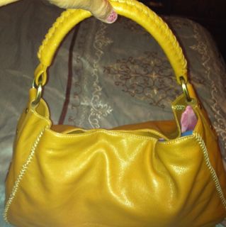 Yellow Leather Purse in Handbags & Purses