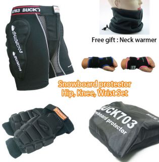 New Black Ski Snowboard Hip Knee Wrist Protective Gear Snow Protection