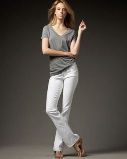 Paige Premium Denim Hidden Hills Boot Cut Jeans, White   