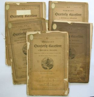 SCARCE 1860s Vermont Quarterly Gazetteer, Abby Maria Hemenway