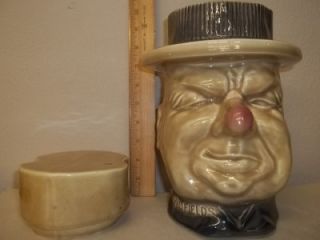 Vintage WC Fields Ceramic Cookie Jar USA 153 1970s