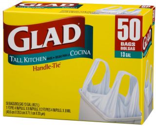 Handle Tie Garbage Bags, 13 Gallon, 50 Count (Pack of 4) Product Shot