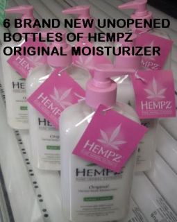 Lot of 6   Hempz Original Herbal Moisturizer After Tan Lotion   Cancer