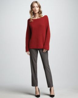 Vince Chunky Boat Neck Sweater & Cropped Trousers   