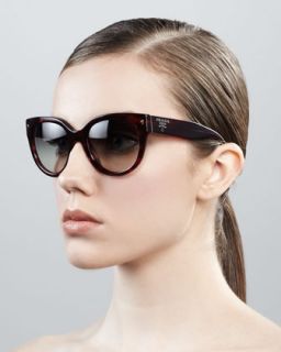 Prada Cat Eye Retro Rectangle Sunglasses   