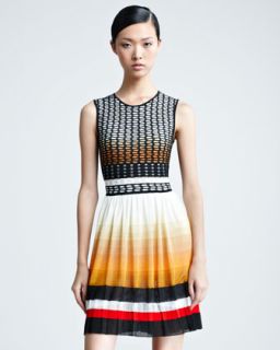 Pleated Fitted Dress  
