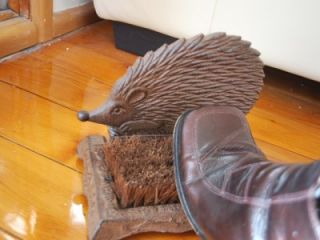Cast Iron Hedgehog Boot Scraper Shoe Cleaner Brush Rust