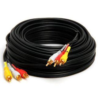  Audio Cable, 3xRG59U Tripple Coaxial Type (50 FT / 15 M) Electronics