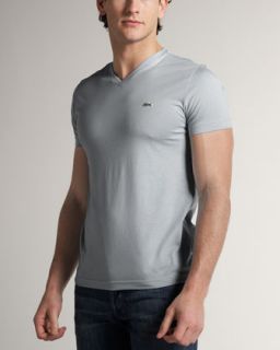  silver gray available in silver gray $ 49 50 lacoste v neck tee silver