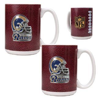 St Louis Rams Game Ball Ceramic Coffee Mug Set Kitchen